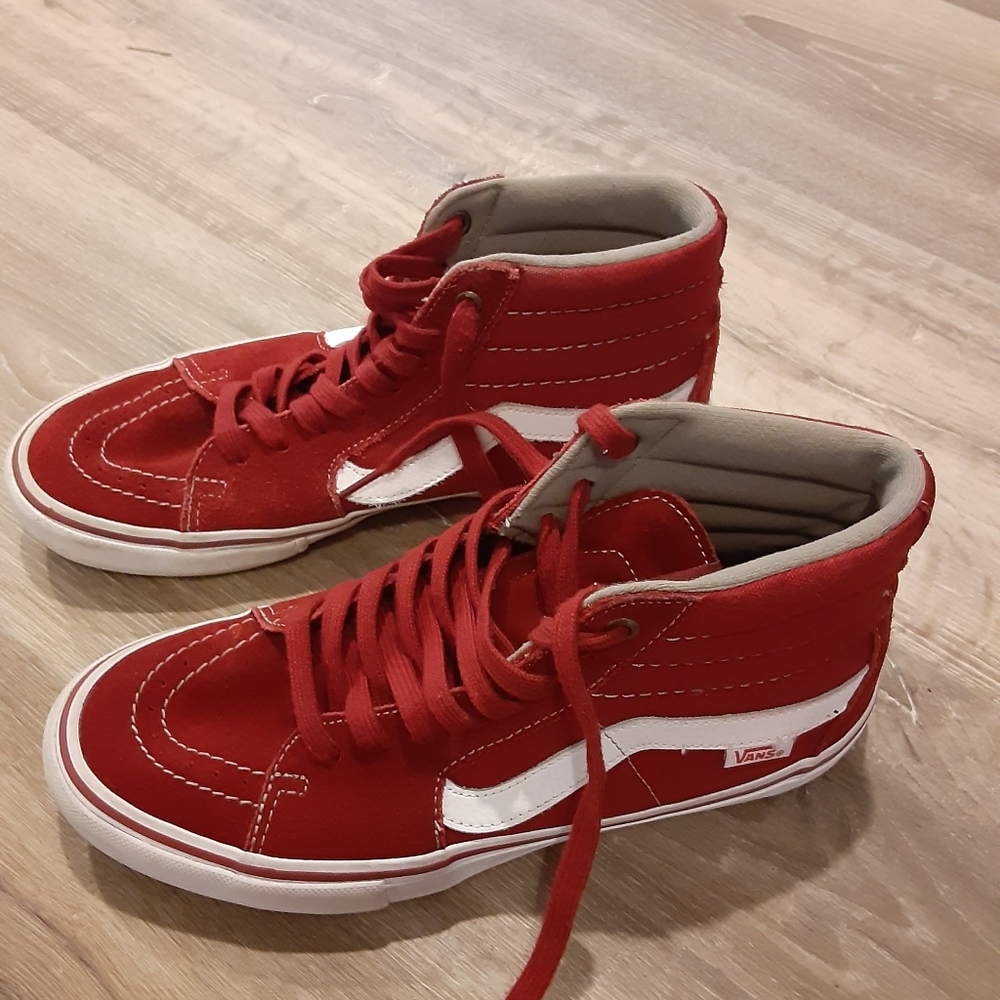 Vans Off The Wall Pro Classics Crimson Red Men's 8 Suede High Tops